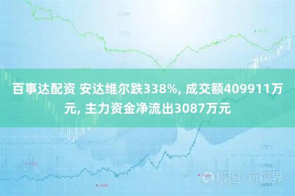 百事达配资 安达维尔跌338%, 成交额409911万元, 主力资金净流出3087万元