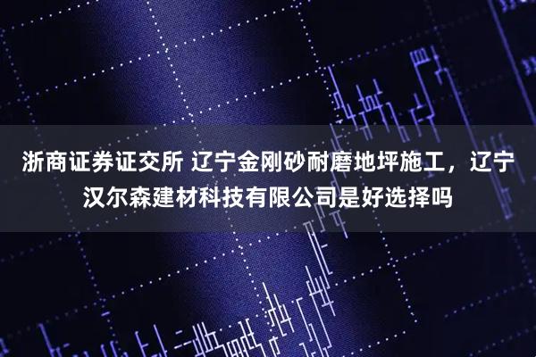 浙商证券证交所 辽宁金刚砂耐磨地坪施工，辽宁汉尔森建材科技有限公司是好选择吗