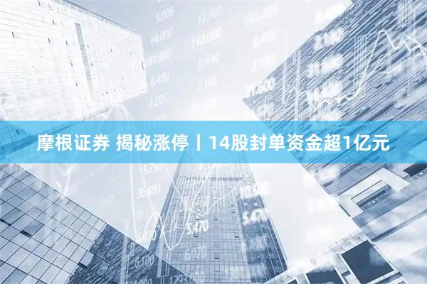 摩根证券 揭秘涨停丨14股封单资金超1亿元